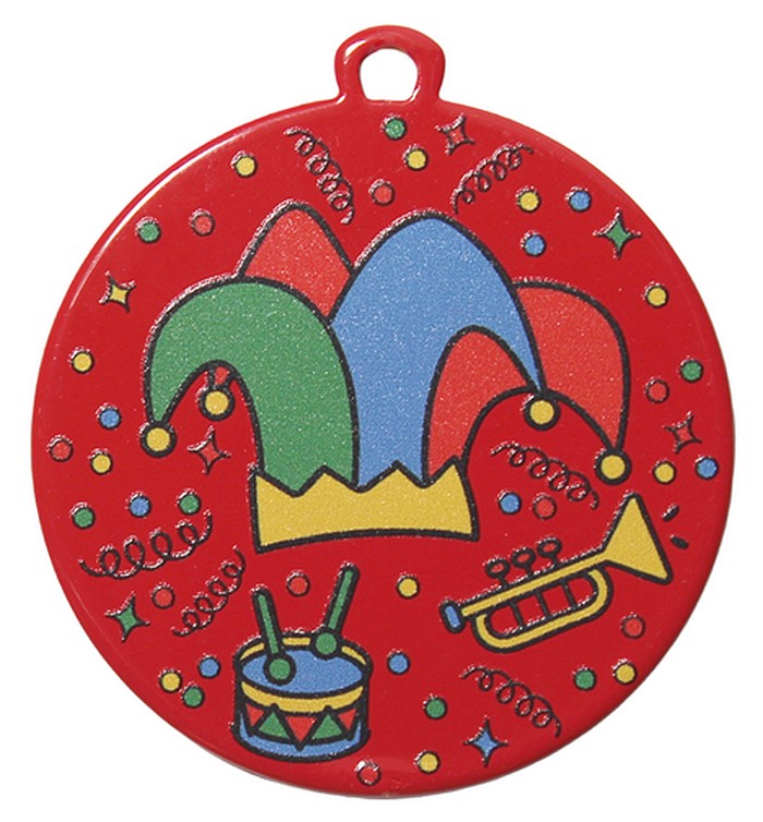 DU5001 Carnavalmedaille FC uitvoering in ZES kleuren leverbaar